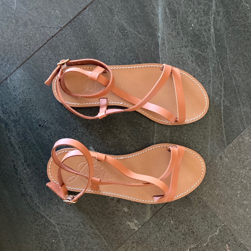 J. Crew leather strappy sandals 5 1/2